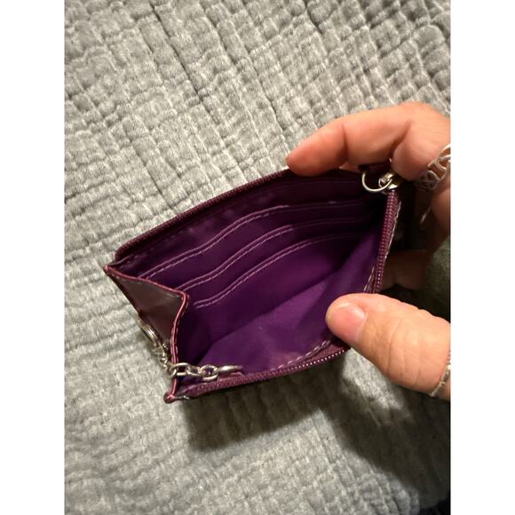 Coach Purple Keychain Zippered Wallet - Picture 3 of 3